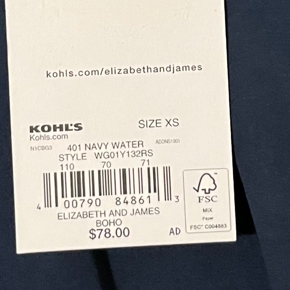 Elizabeth and James Boho Long Sleeved Dress; Size XS, New with tags party dress - Picture 10 of 16